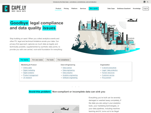 Goodbye legal compliance and data quality issues with Cape.ly